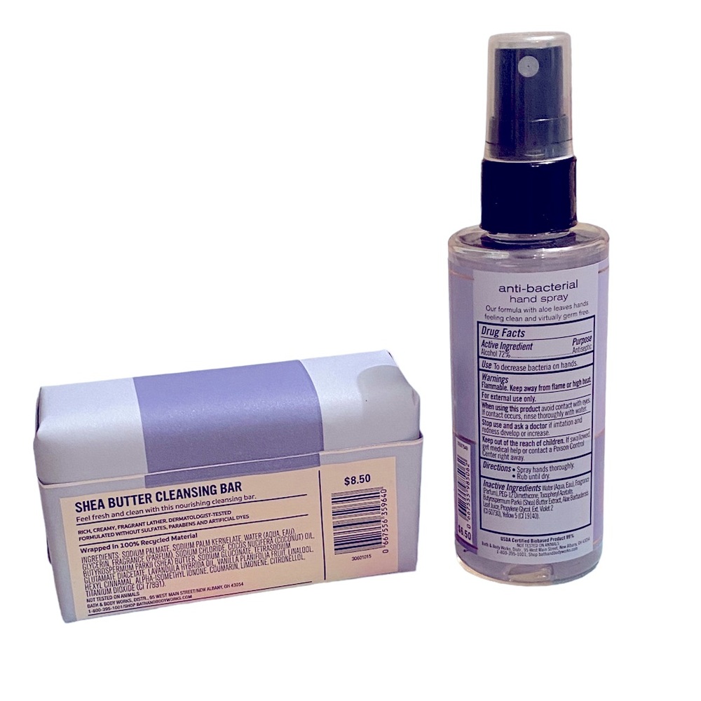 Bath & Body Works Lavender Vanilla Cleansing Bar & Hand Spray - NWT - Sealed - Picture 2 of 9